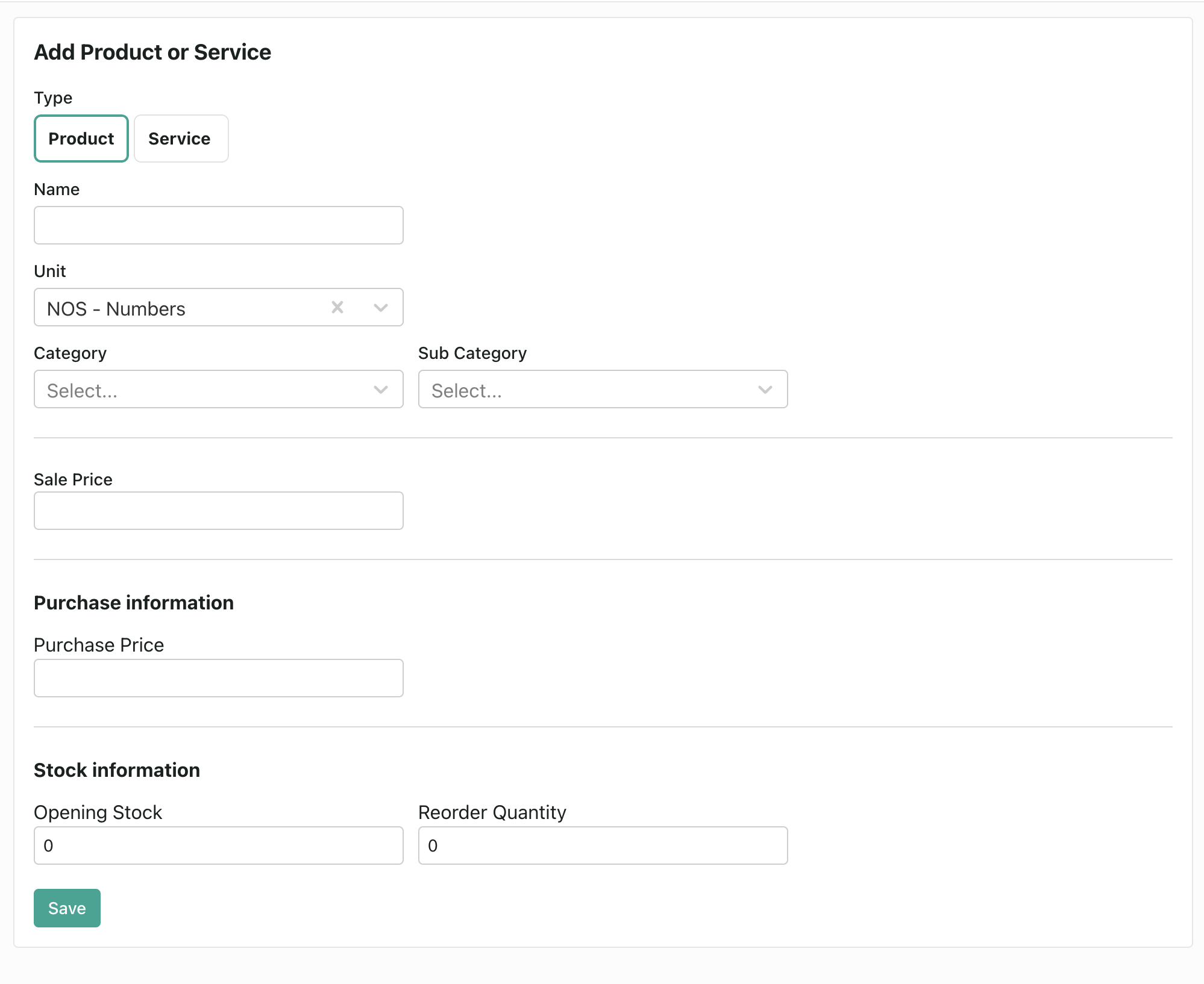 Step-by-step process for adding a new product to inventory